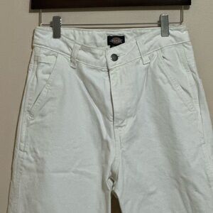 Dickies White High-Waist Vintage Carpenter-Style Pants